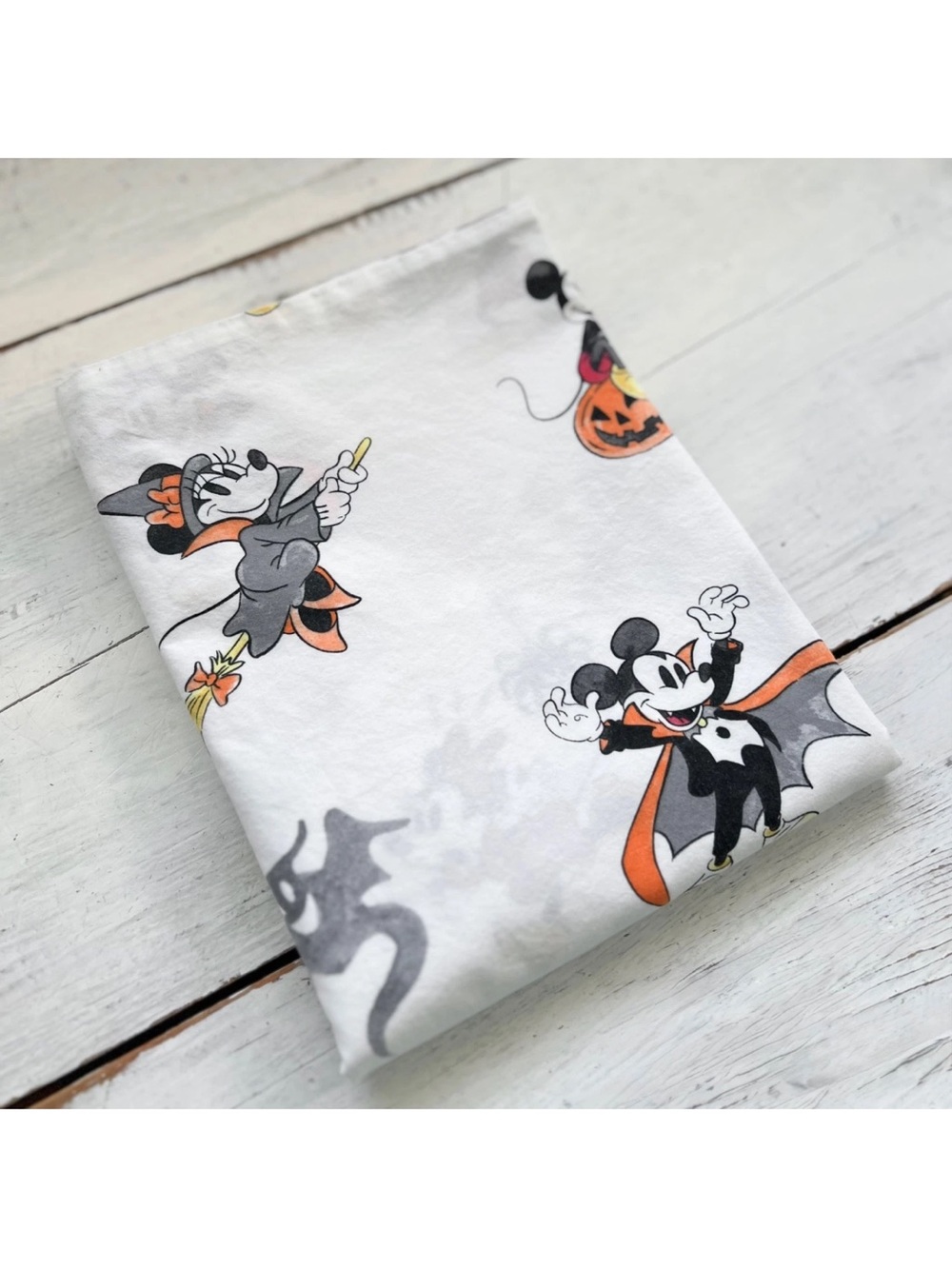 1 Pottery Barn Kids Disney STANDARD Pillowcase Mickey Mouse Halloween Cotton PB - Picture 2 of 8